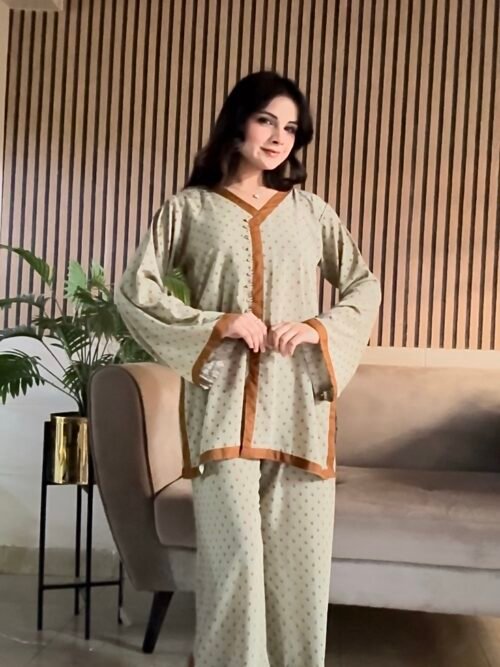 Nude Green Drop-Down Co-ord Set